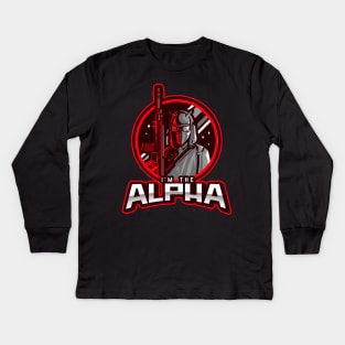 I'm The Alpha (3) Kids Long Sleeve T-Shirt